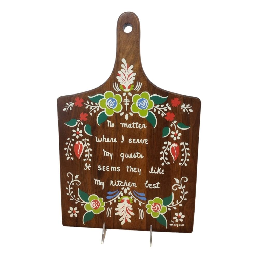 Vintage Wood Cutting Board Wall Hanging Kitchen Decor Country Farmhouse